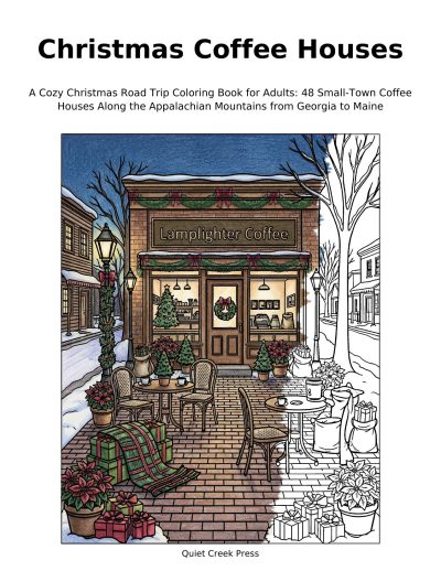 Christmas Coffee Houses coloring book cover