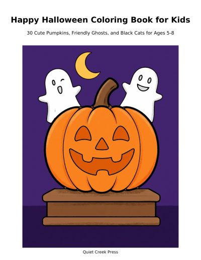 Happy Halloween Coloring Book for Kids coloring book cover