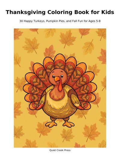 Thanksgiving Coloring Book for Kids coloring book cover