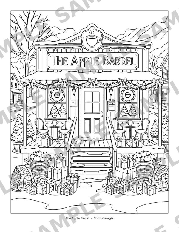 Christmas Coffee Houses, sample page: The Apple Barrel, North Georgia
