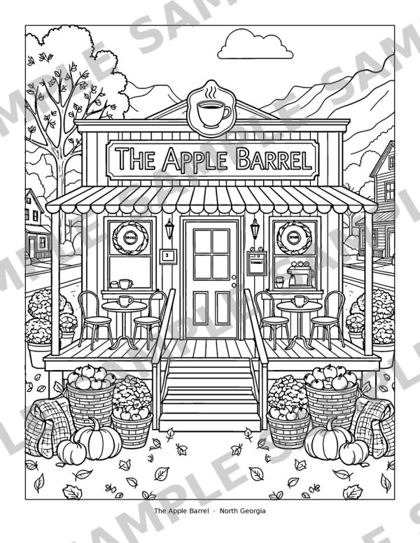Autumn Coffee Houses, sample page: The Apple Barrel, North Georgia