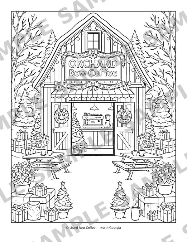 Christmas Coffee Houses, sample page: Orchard Row Coffee, North Georgia