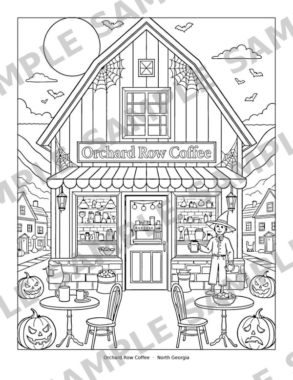 Halloween Coffee Houses, sample page: Orchard Row Coffee, North Georgia