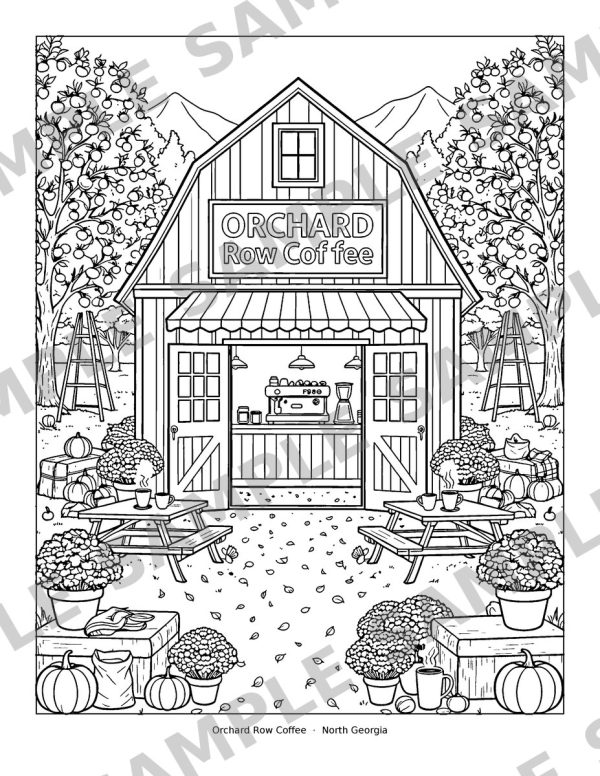 Autumn Coffee Houses, sample page: Orchard Row Coffee, North Georgia