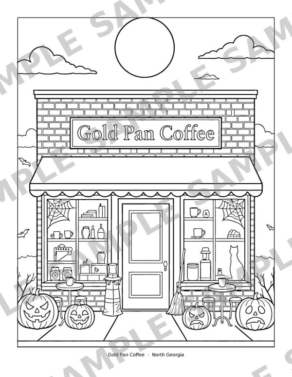 Halloween Coffee Houses, sample page: Gold Pan Coffee, North Georgia