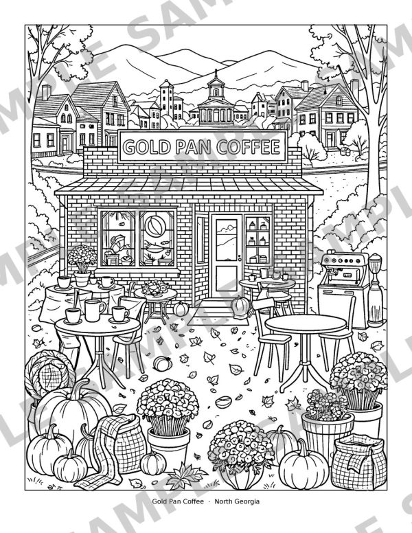 Autumn Coffee Houses, sample page: Gold Pan Coffee, North Georgia
