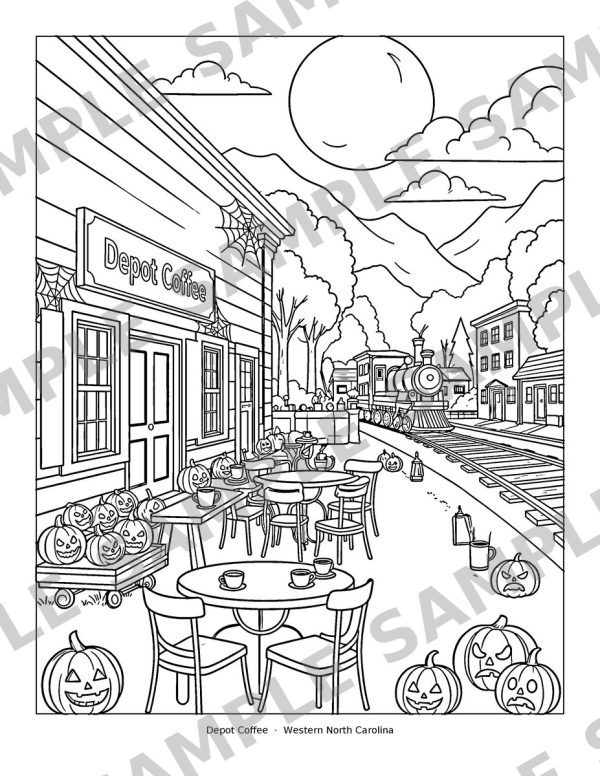 Halloween Coffee Houses, sample page: Depot Coffee, Western North Carolina
