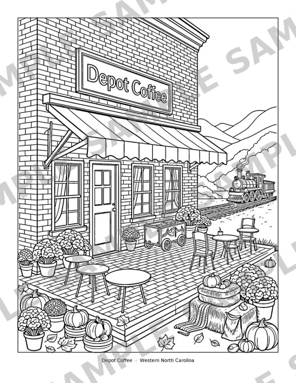 Autumn Coffee Houses, sample page: Depot Coffee, Western North Carolina